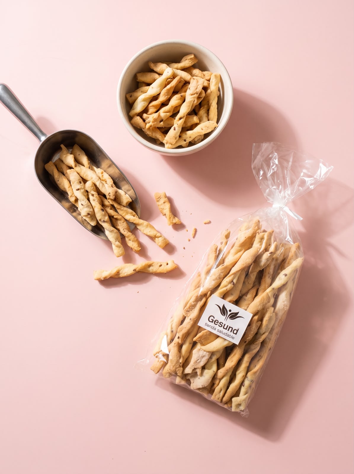 Crackers trenzados harina de almendra x 250 grs